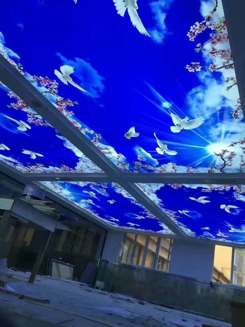 蓝天白云软膜天花吊顶高清大图
